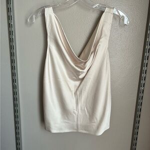 Abercrombie Cowl Neck Tank white/off white